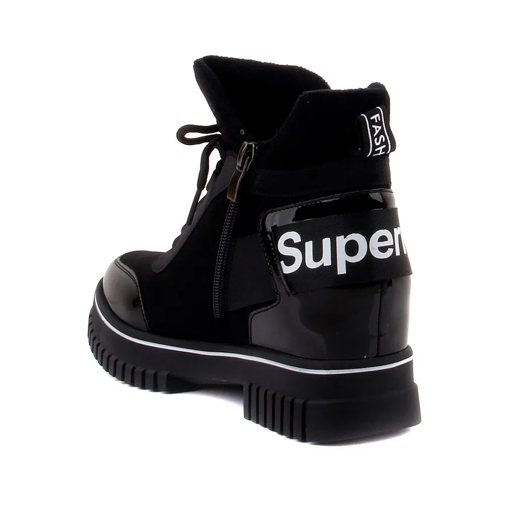 Botas femininas cor preta guja