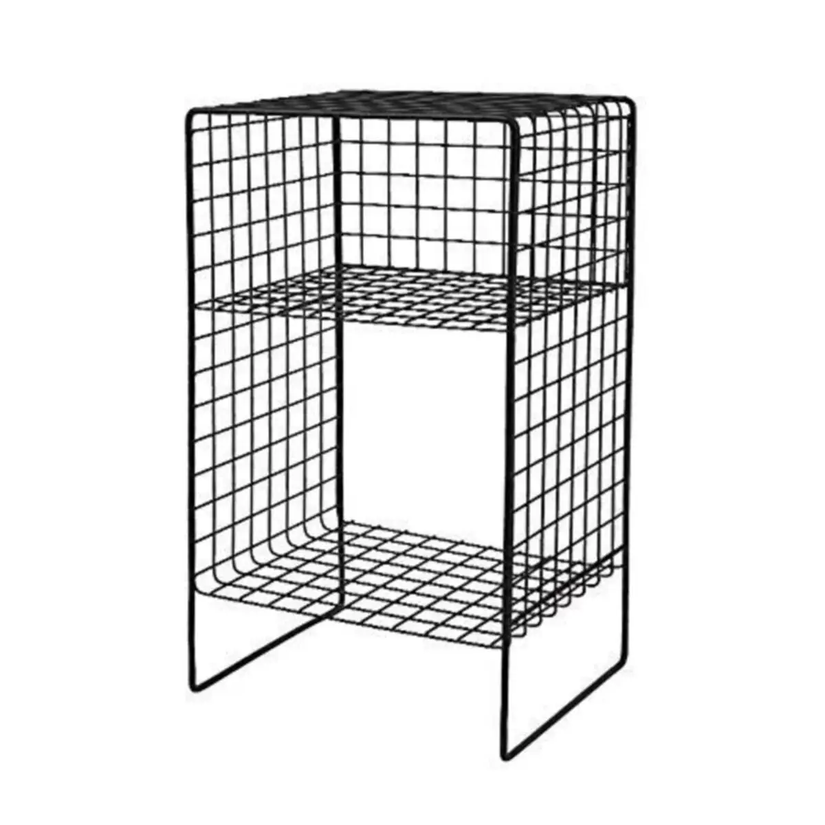 Metal Coffee Table İskandinav Model Cage Wire Floor Standing Rack Bedside Rack Book Storage Organizer WD108