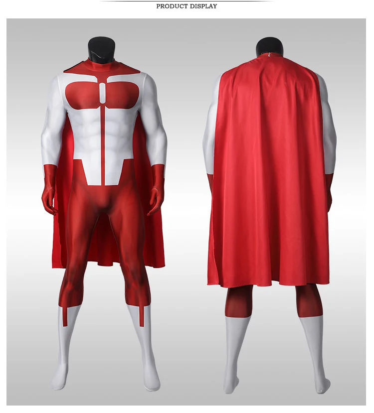 Traje de animación invencible Omni Man, traje de superhéroe para Cosplay, mono, mono con capa, para fiesta de Halloween