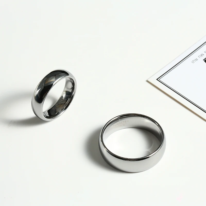 8mm Classic Tungsten Carbide Wedding Bands For Couple Engagement Rings Jewelry Accessories Gift For Party Aliança De Namoro