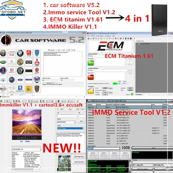 2021 hot sale car software v5.2 Immo closed software v1.1IMMO service tool V1.2 Ecm titanium software 4 in 1 ecu software