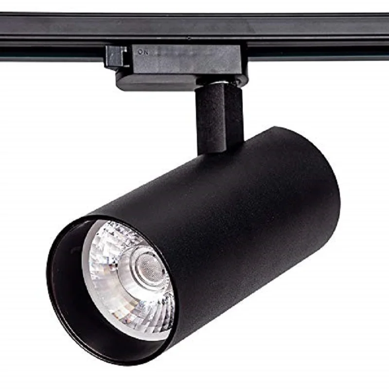 LED FOCO CARRIL SPOT NEGRO 30W 3000K LUZ AMARILLO