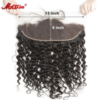 Water Wave 13x6 HD Transparent Lace Frontal Only Maxine Wet And Wavy Human Hair Frontal Pre Plucked 4x4 5x5 6x6 HD Lace Closures