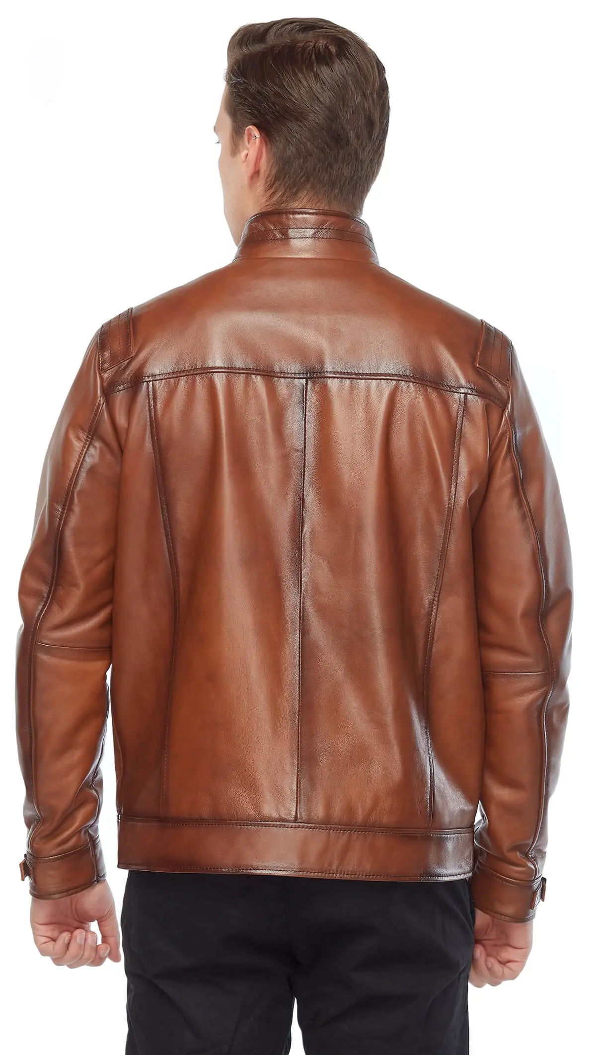Antonio maschio vera pelle cappotti Tan Orjinal Lambskin autunno inverno 2022 Biker Slim Large Size VintageTürkiye