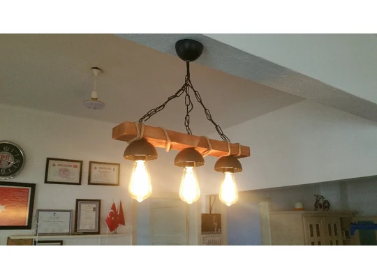 جميع المنزل الخشب حبل 3 قطعة أضواء الثريا ريفي ضوء أنيق الرجعية غرفة المعيشة غرفة المعيشة