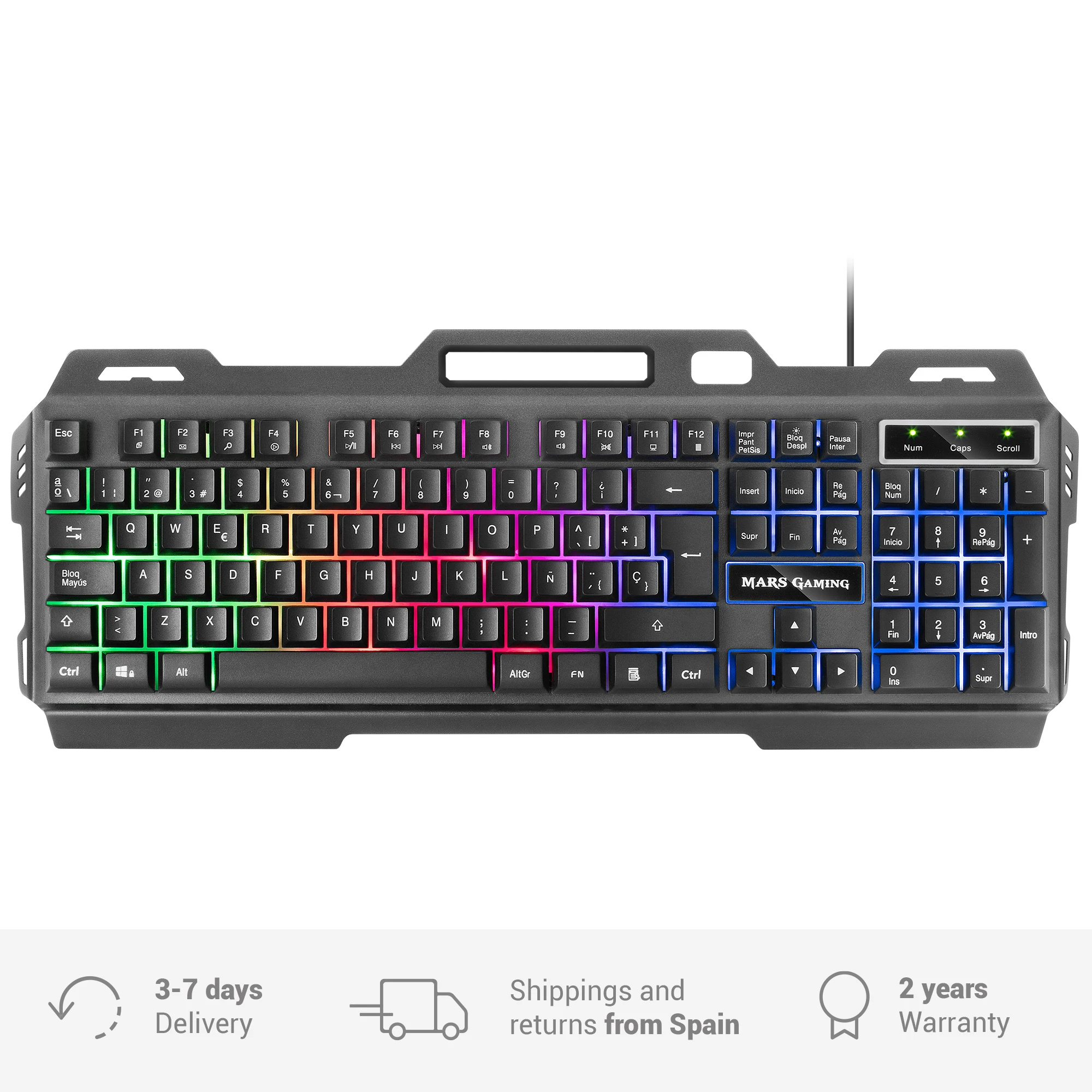 MK120 MK120 Gaming keyboard RGB Fixed aluminum keyboard with Smartphone support Spanish/French/Portuguese keyboard