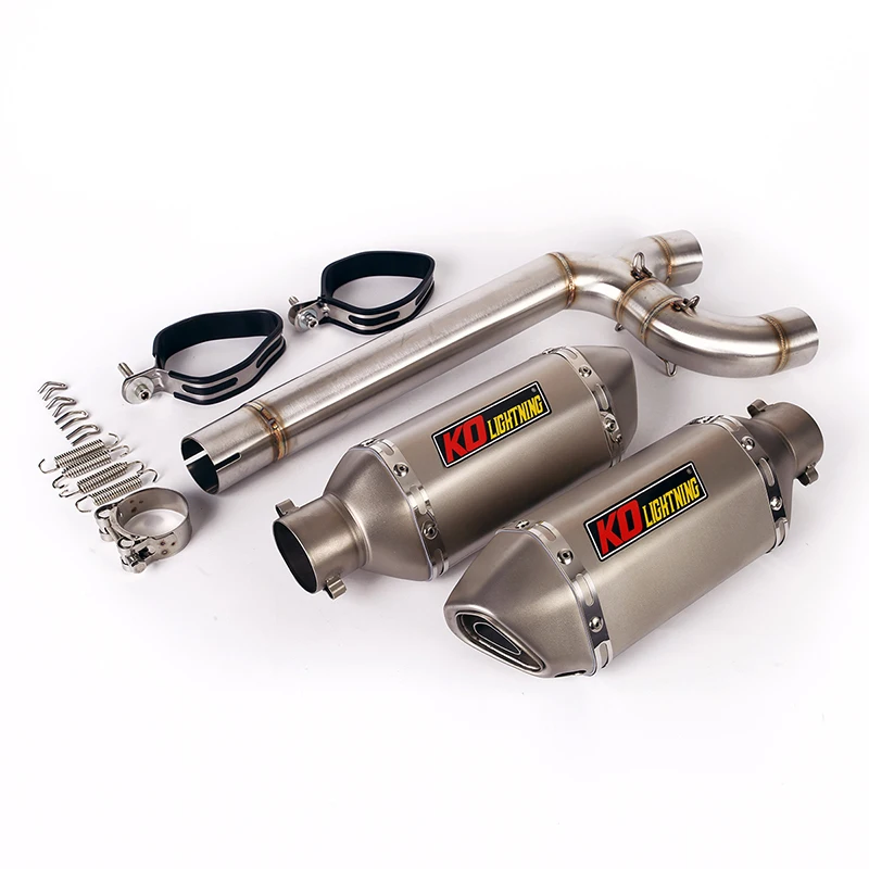 FZ6 Motorcycle Exhaust System Slip on Connection Link Muffler Escape Tip Silencer Pipe for Yamaha FZ6 FZ6S FZ6N