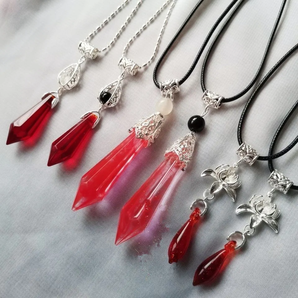 Collier de Cosplay avec le Husky et son chat blanc Shizun Chu, pendentif de personnage d'anime, accessoires bijoux pour hommes et femmes