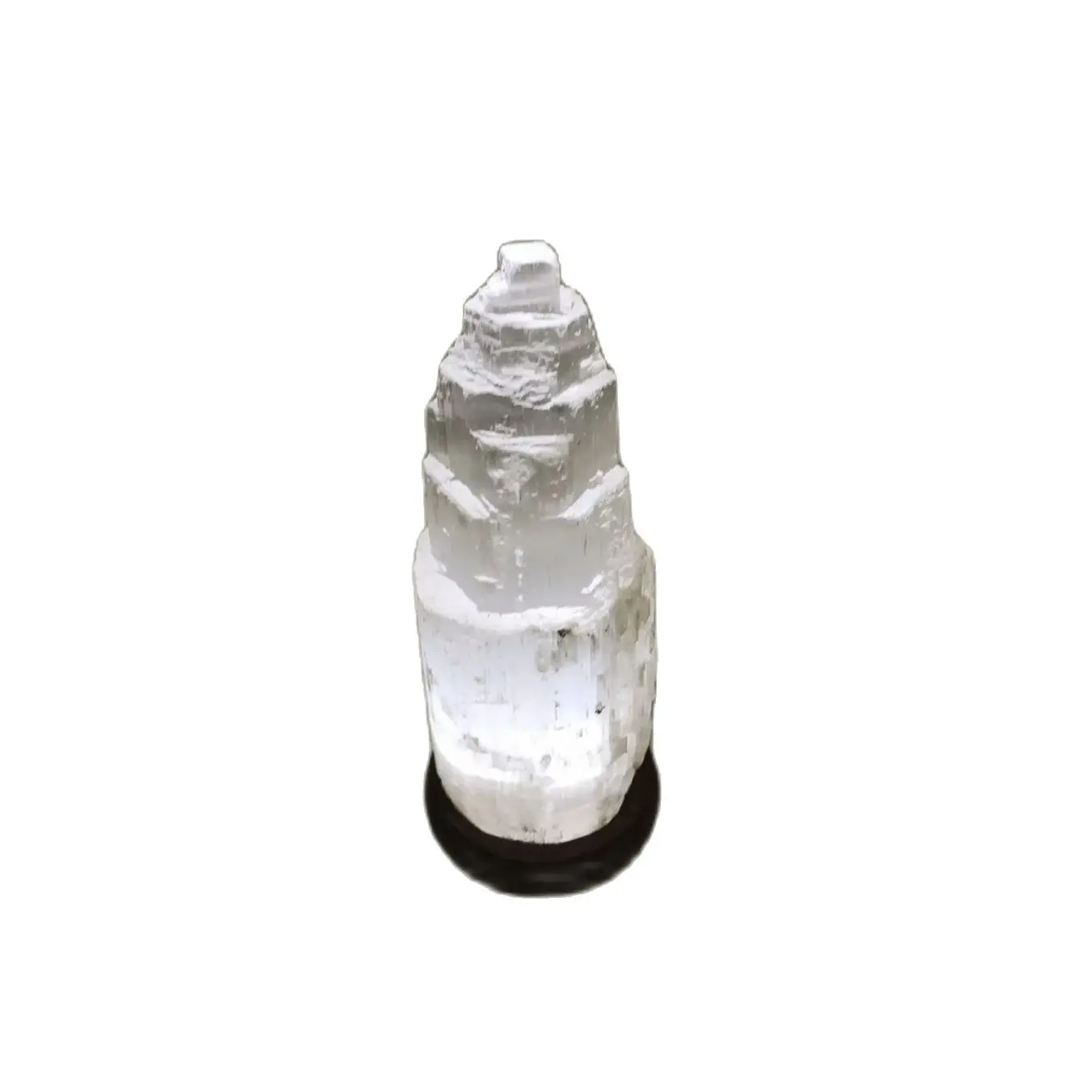 Selenite desk lamp connecting to USB meditation yoga reiki color change energy lighting 15 cm height