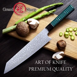 Grandsharp Damascus Chef Knife vg10 Japanese Damascus Steel Slicing Cooking Home Tools Kitchen Knives Premium Professional Knife