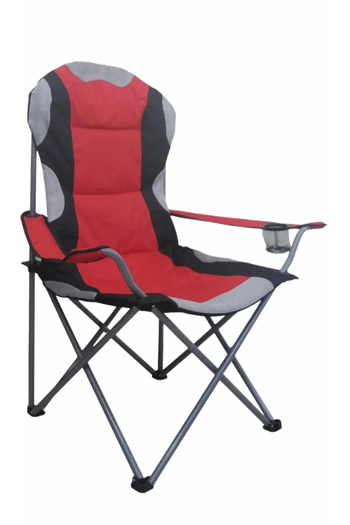 Big Camping Garden Beach Chair Foldable Big Size Thick Metal Stainless 130 Kg Capacity Blue And Red Color