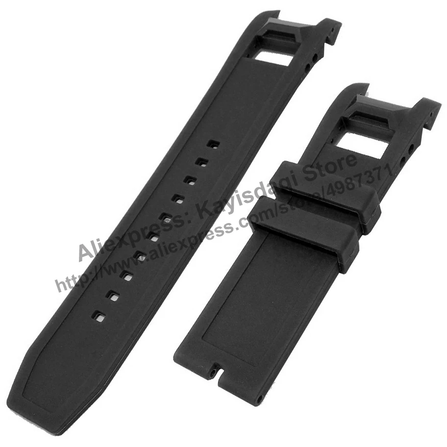 26mm Black Rubber Watch Band Strap Compatible for Invicta Reserve Excursion 6252 , 6255 , 6262 , 6264 , 6265 , 6267 , 6268