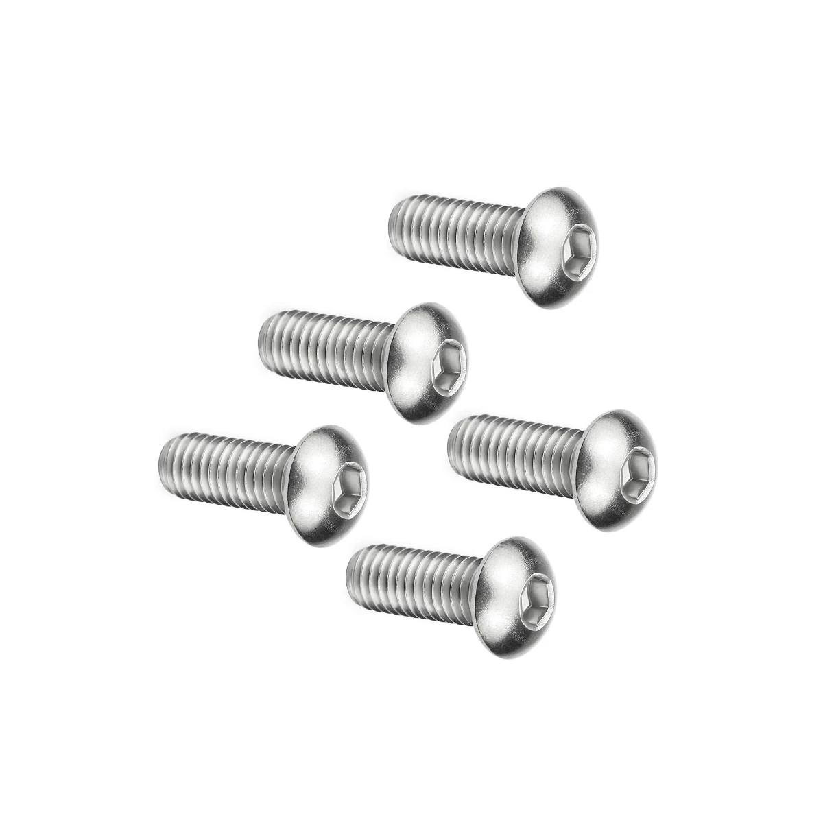 5/10/20/50PCS Hex Socket Button Head Screws Allen Bolt Screw ISO7380 304 Stainless Steel 10.9 Grade M2 M2.5 M3 M4 M5 M6 M8 M10