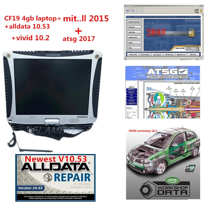 

2021 New Auto Repair Software Alldata Mitch..ll 2015 Software vivid and ATSG 2017 3 in 1TB Hdd Installed Well in cf19 4GB Laptop