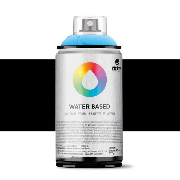 Spray paint brand MTN Water Based Color Carbon Black 300 ml Montana low pressure Little Ideal smell interior