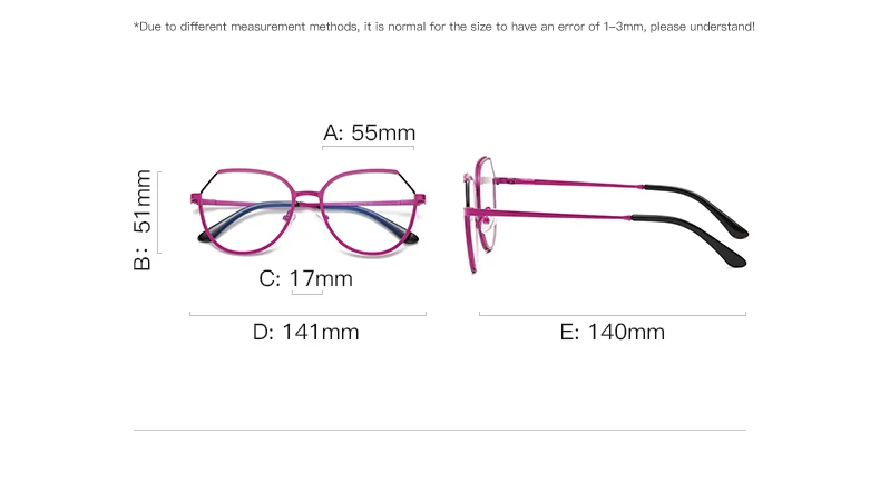 2022 neue Heiße Frauen Optische Brillen Rahmen Vollrand Mode Weibliche Brillen Rezept Brillen Gläser Stilvolle Alloy Rahmen – Detail 9