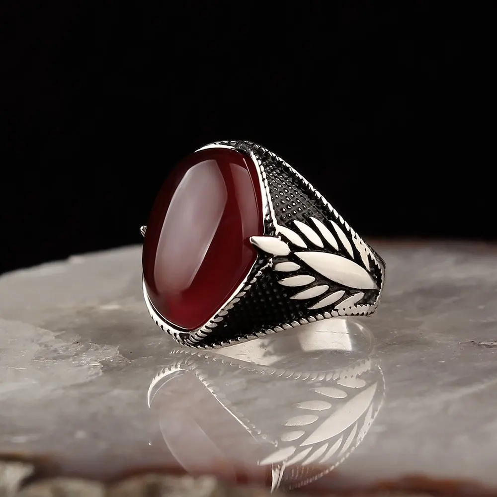 

Agate Gemstone 925 Sterling Silver Ring