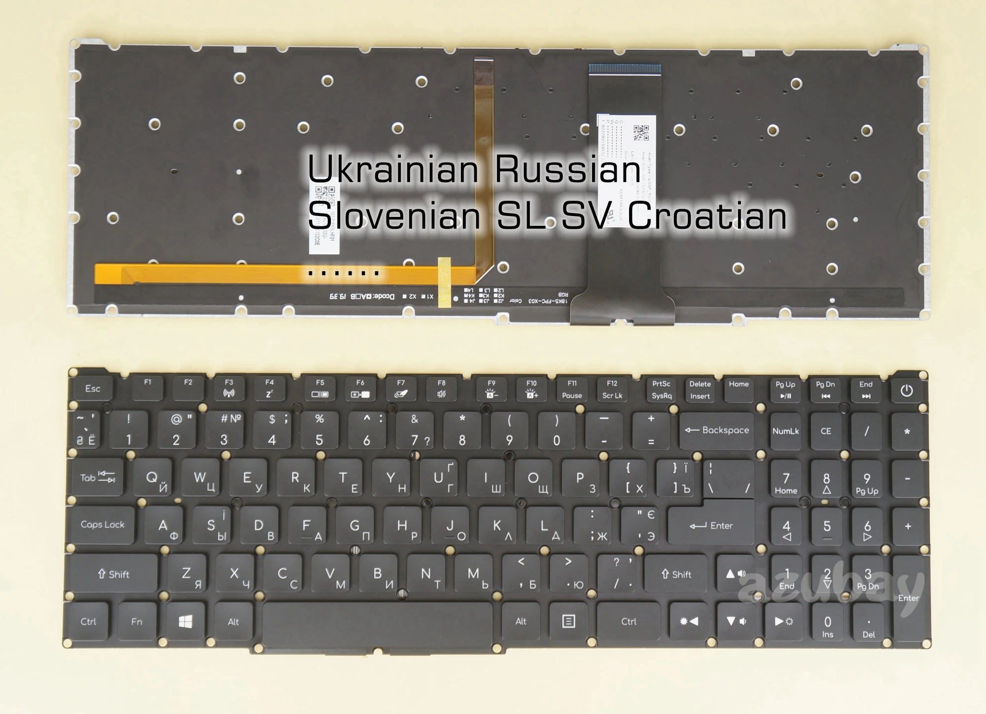 UR Russian Slovenian SL SV Croatian Laptop Keyboard For Acer Aspire AN515-55 AN517-52 AN515-44 RGB Backlit