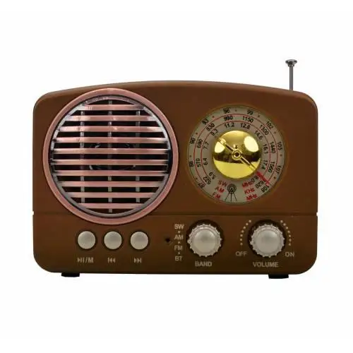 Meier M-161BT Nostalgic Retro FM Radio Bluetooth USB Brown