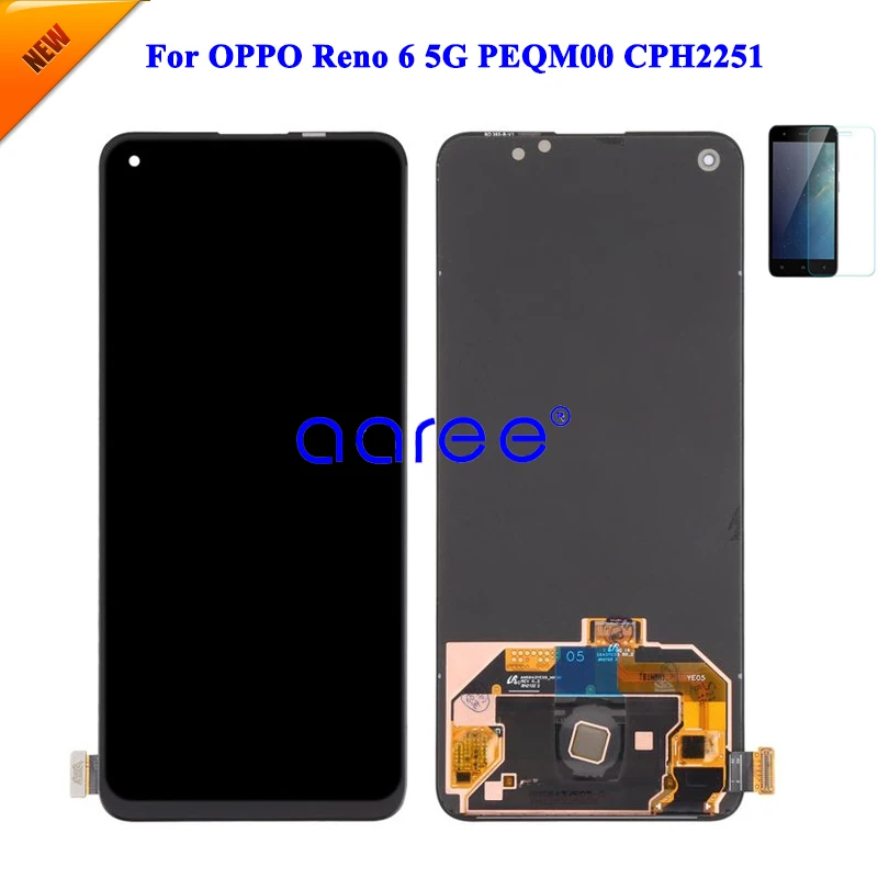 LCD Screen Original For Oppo Reno 6 5G LCD For Oppo Reno 6 5G PEQM00 LCD Screen Touch Digitizer Assembly