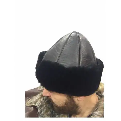 Resurrection Ertuğrul Kuruluş Osman Set Leather Börk Hood S M L XL XXL SIZE Alpine hat horse archery leather hat medieval turk dırılıs