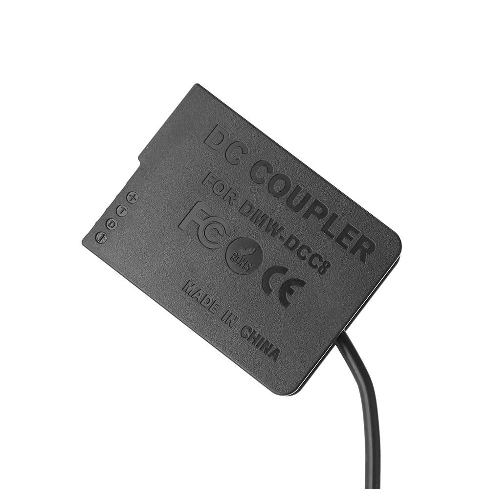 DC Coupler DMW-BLC12P Dummy Battery 4017 Female for DMW-DCC8 for Lumix G85 G80 FZ200 FZ300 GX8 G7 G6 G5 GH2 GH2K GH2S etc.