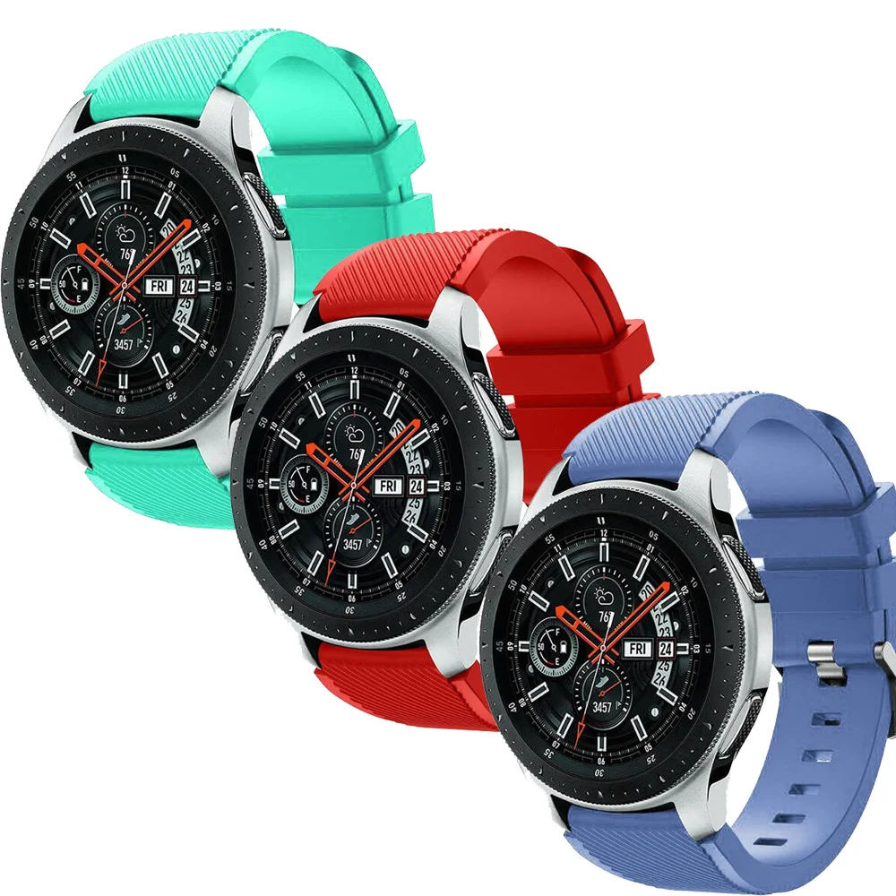 Correas pulsera de recambio para xiaomi amazfit gtr 42 47mm silicona flexible de colores impermeable y suave cierre de metal