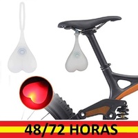 BARAC LED Bicycle Warning Rear Light, Heart Shape Egg, Waterproof, Reflective, Cycling, Mountain, Waterproof, 3 Modes. Batteries Included