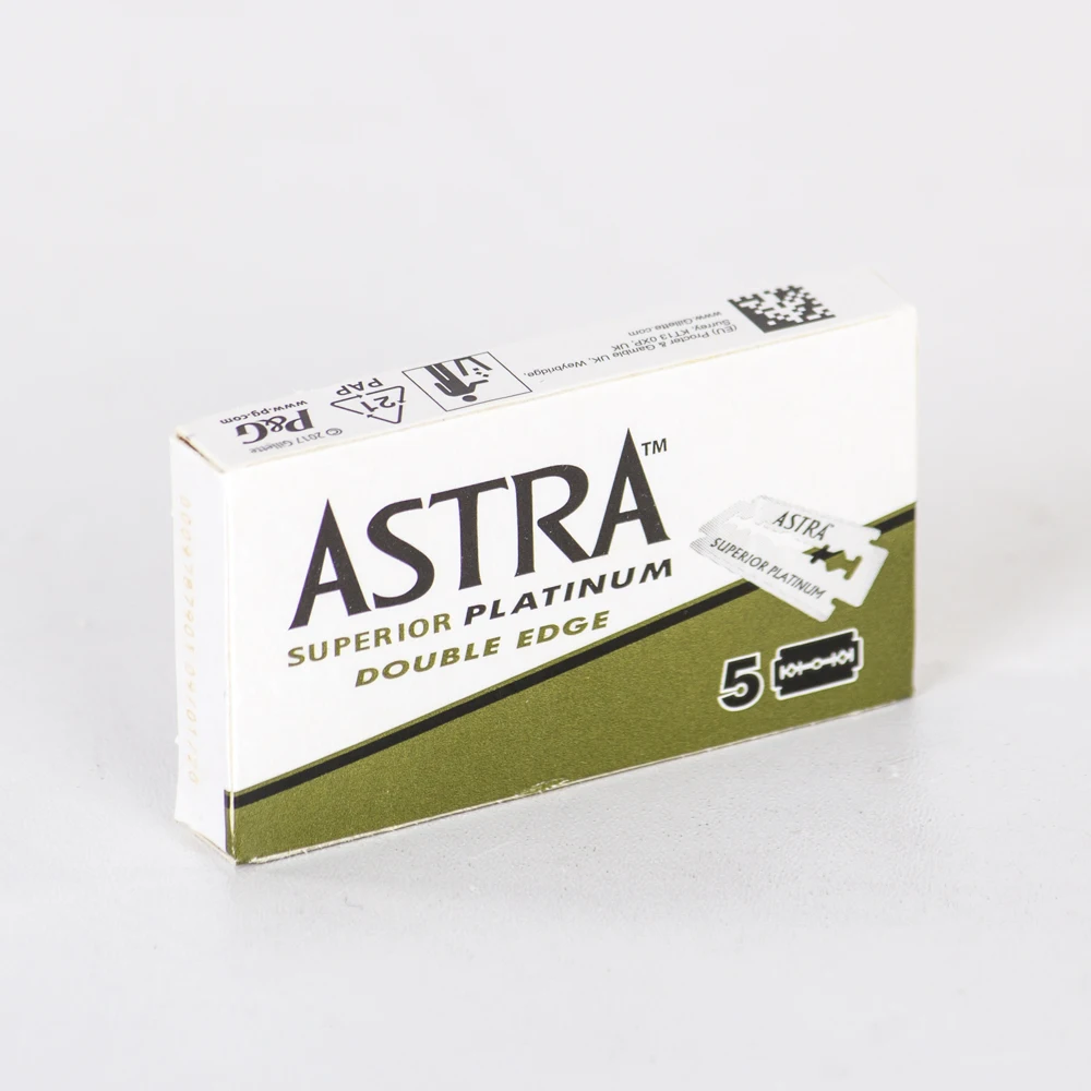 Astra 100 Pcs Double Edge Razor Voor Mannen Gezichtsverzorging Classic Rvs Glad Scheren