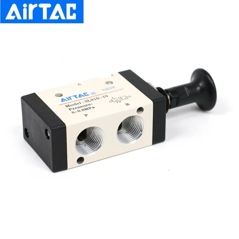 Airtac Push Pull Valve 3L Sries Solenoid Valve 3L110-06/3L210-08/06/3L310-08/3L310-10 Pneumatic Switch Manual Valve