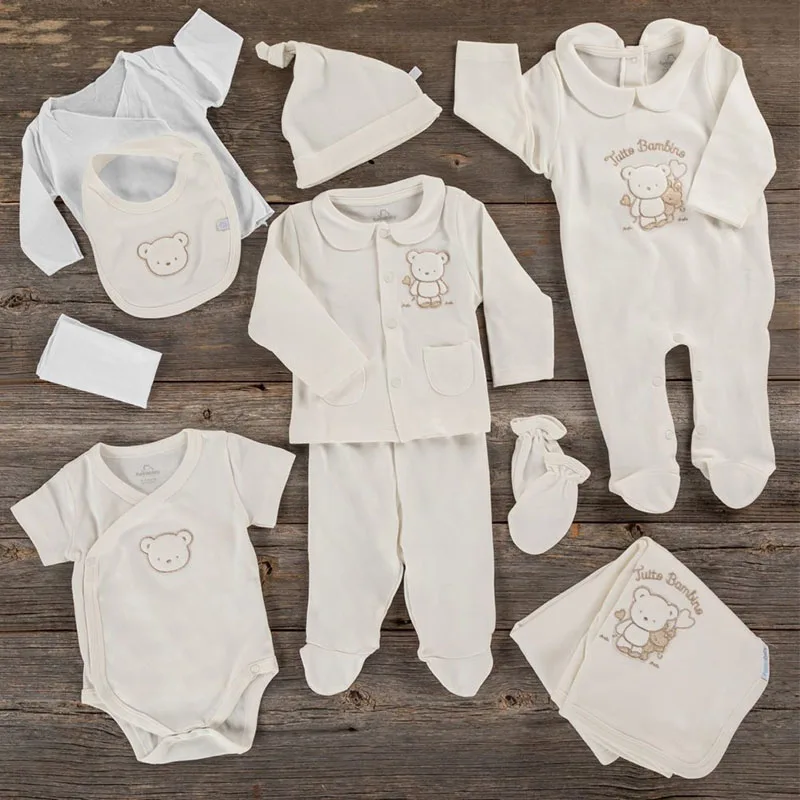 funna-baby-8510-infant-bodysuit-layette-set-immediately-after-hospltal-ten-10-pcs-ecru
