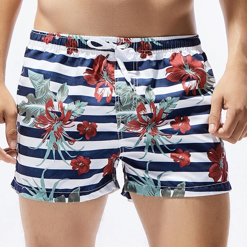 Short de plage pour hommes, impression de fleurs, séchage rapide, décontracté, respirant, court, Fitness, Gym, été