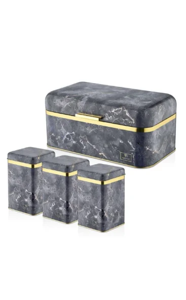 Lux Style Metal Bread Box Storage Set of 4