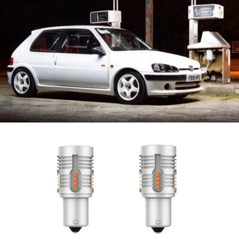 For PEUGEOT 106 Mk2 Stop lamp Front Rear Turn Signal auto Led light bulbs Car Lights Error Free canbus 100% 2pc