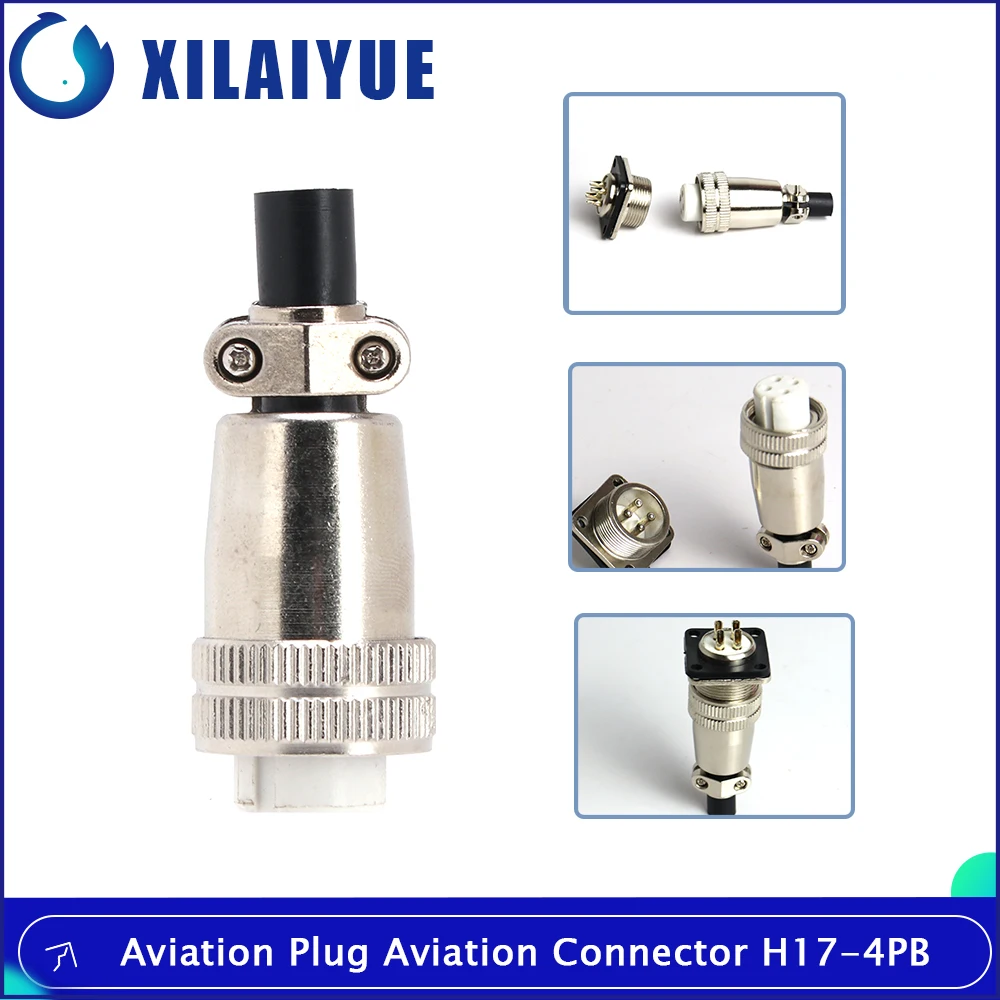 XILAIYUE Aviation Plug Aviation Connector H17-4PB for Water Cooling Spindle Motor Accessories with Male & Female