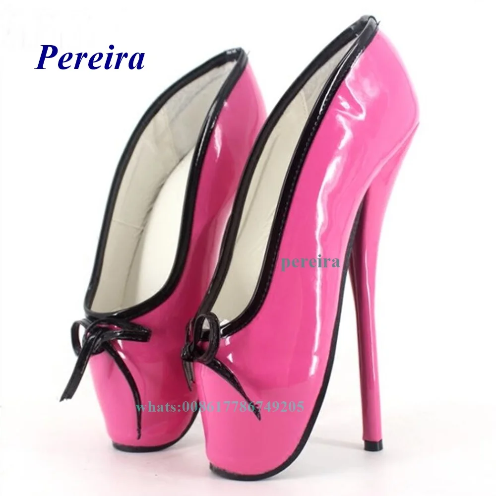 

18 Cm Stiletto Heels Butterfly Ballet High Heels New Arrival Fashion Women Shoes Spring Pumps Patent Leather Shallow Dance Pumps