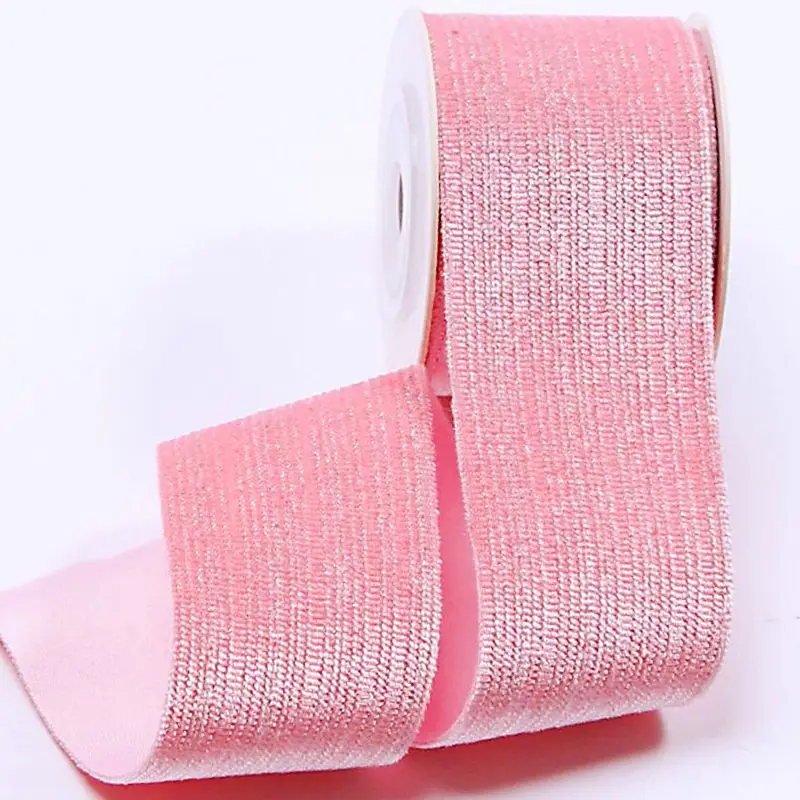 25Mm/38Mm/10 Yard Zachte Fluwelen Zilveren Lente Ui Lint Diy Handgemaakte Materiaal Boog Haar Accessoires boog Bloemen Gift Wrap Tape