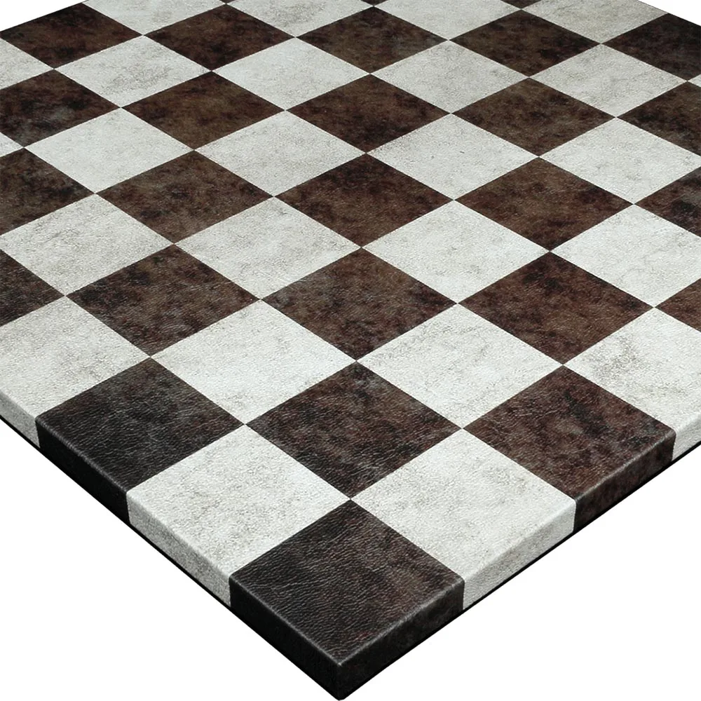 Leather Chessboard Brown Cream Chess Board Game