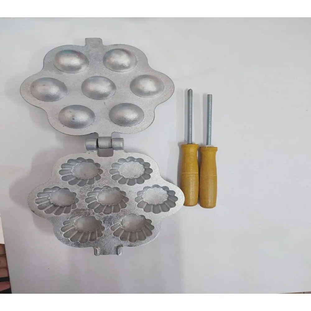 Aluminum Casting Tartolet Mold THAI MOLD PAN STOVE ALUMINUM HOLE Model Kanom Krok Coconut Cake Mold Machine fast shipping from t