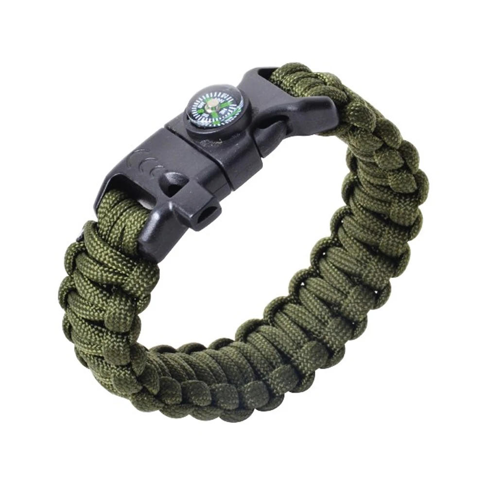 Military Emergency Paracord Survival Outdoor for Jewelry Men & Women, Ideal for camping Whistle and Compass