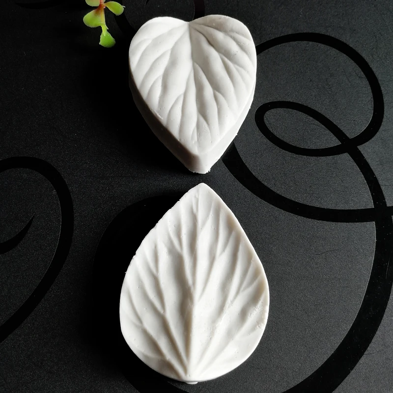 2 Styles Hibiscus Flower&Leaf Veiners Silicone Mold Fondant Wedding Cake Decorating Tools Clay Chocolate Gumpaste Mould M249495