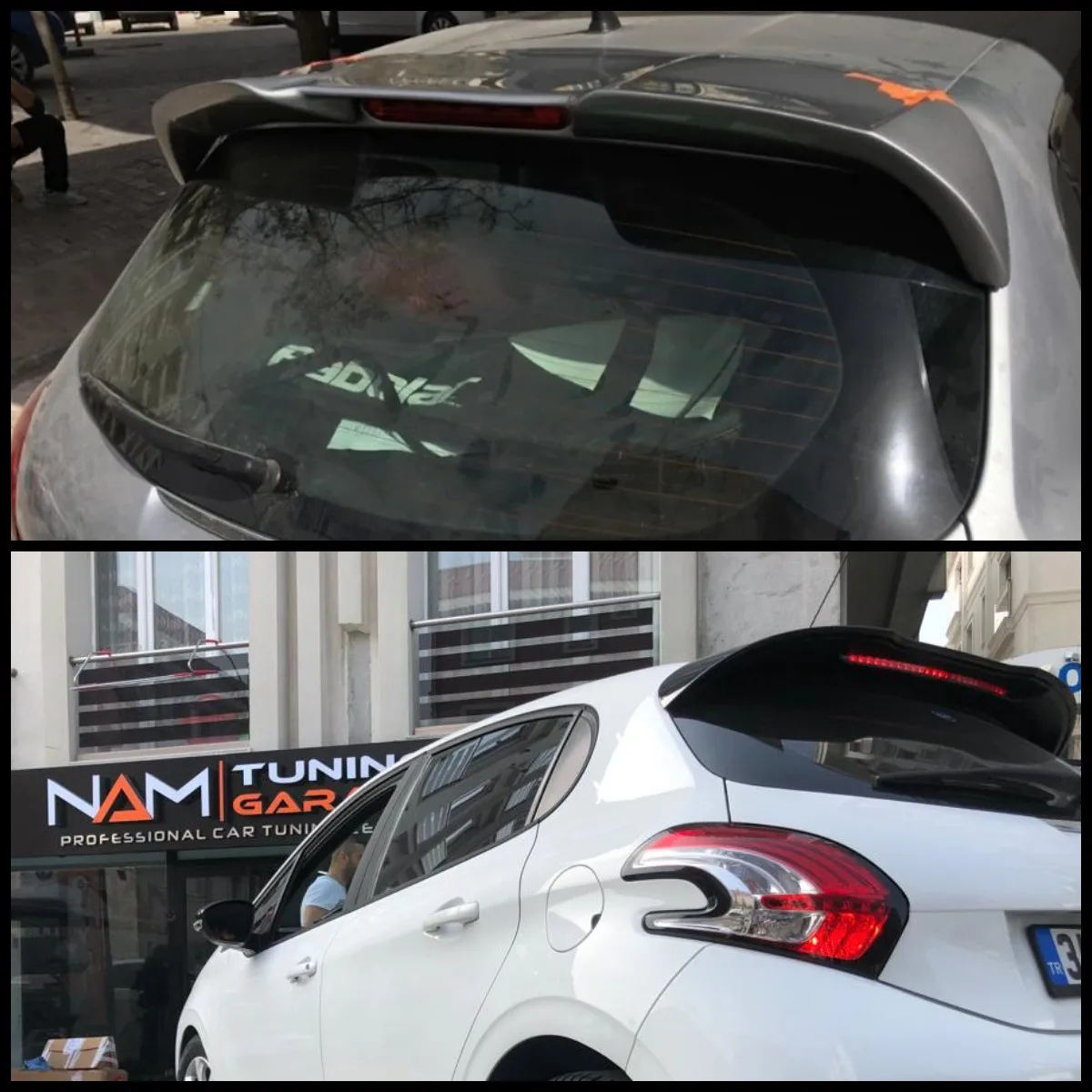 For Peugeot 208 Spoiler Fiber Fiberglass Material Rear Roof Spoiler Wing Trunk Lip Car Styling Fully Compatible 2012-2019