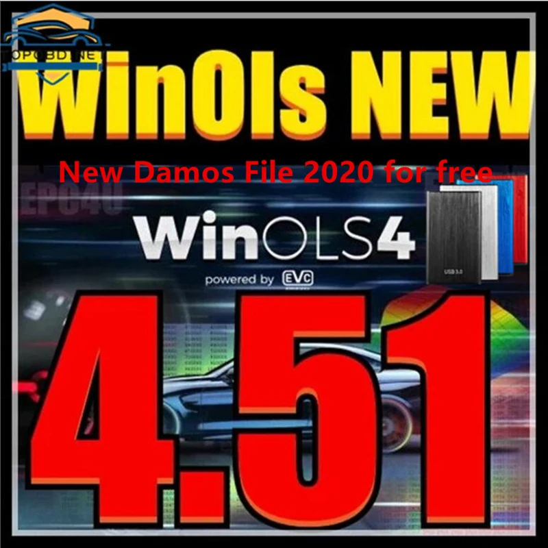 2024 HOT sale Newest WinOLS 4.51 +2020 NEW damos With Plugins More Functions Auto ECU Chip Tuning Software VMWARE