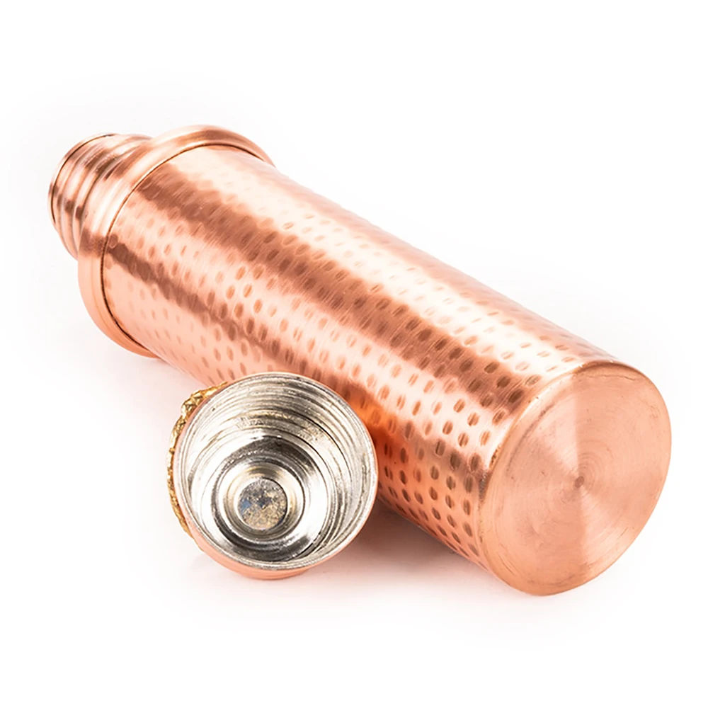 Copper Water Bottle Forged Copper Craftsmanship 5 Years Warranty  Special Design Healthy Water (750ML)