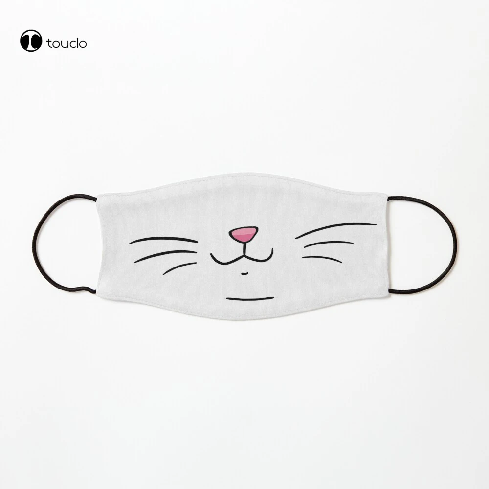 Masque facial de chat mignon, tissu de poche filtrant, réutilisable, lavable