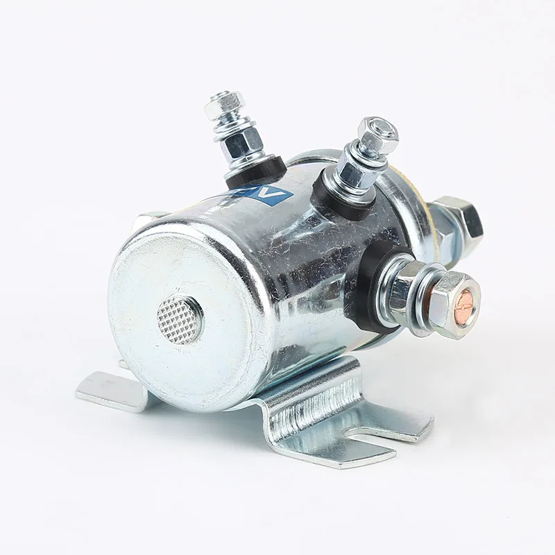 Solid ต่อเนื่อง Duty สวิทช์รีเลย์ Solenoid 200A Winch 12V 24V Heavy Duty 6 Terminal
