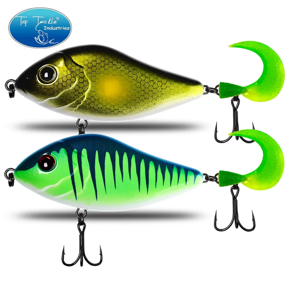 Slow Sinking Jerk Bait Fishing Lure Soft Tail 60mm 80mm 100mm for Pike Pesca Bass New Hot Tackle Musky Qulity Hooks