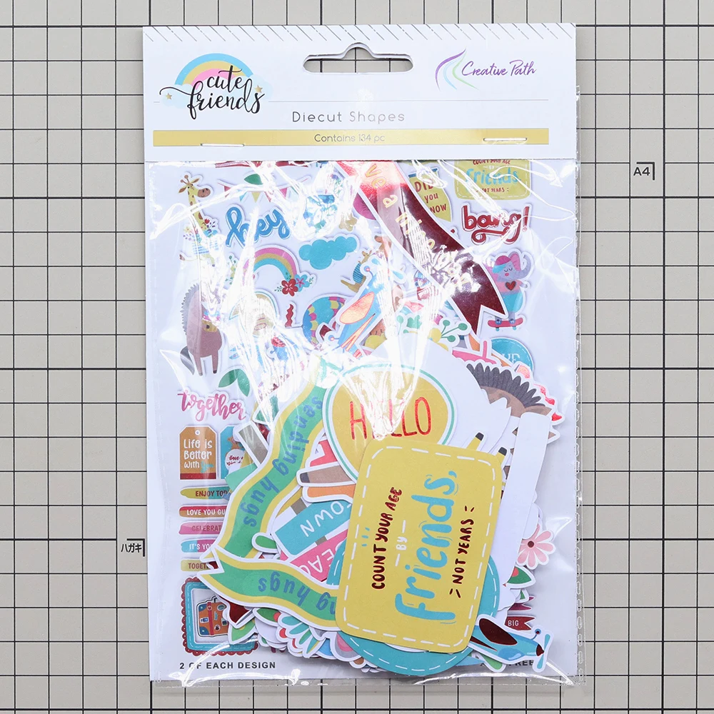 Creative Path 134 Stück Scrapbooking-Stanzformen Bunte Niedliche Tier-Papierstanzformen Ephemera-Verzierungen für Journaling und Basteln – Detail 2
