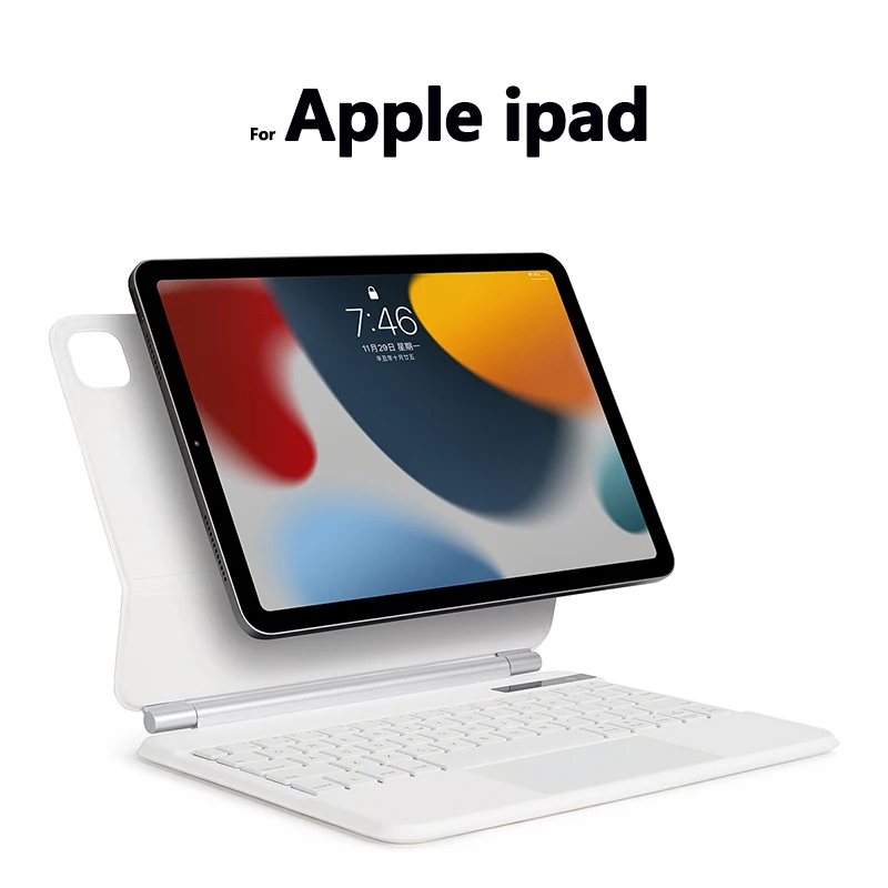 Imagem -02 - Teclado Mágico para Apple Ipad Pro 11 2023 2023 2023 para o ar 10.9 2023 Bluetooth Backlight Teclado Capa com Trackpad Case de