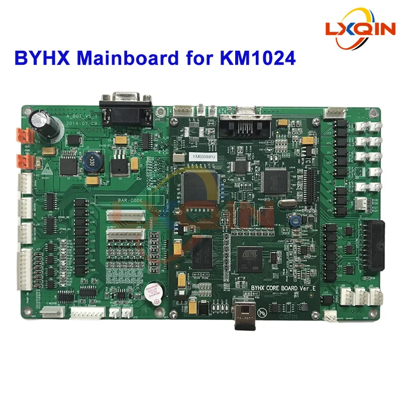 lxqin byhx km1024 placa principal para konica 1024 cabeca de impressao para allwin docan xuli humano flora myjet impressora placa principal byhx 01